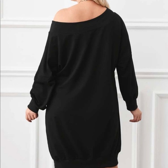 4XL black sweatshirt dress - Picture 2 of 2